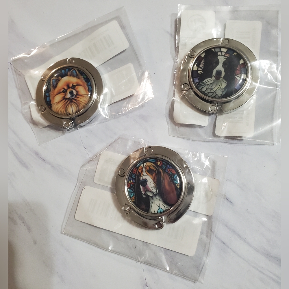 Dog-Themed Purse Hooks NIP